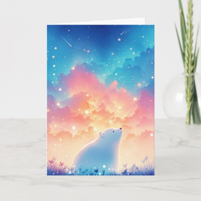 Tarjeta Oso Polar Soñando (Anverso)