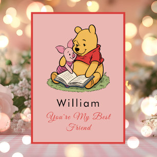 Tarjeta Oso Pooh de amistad personalizado