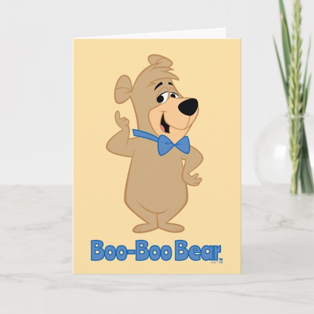 Tarjeta Oso Precocioso de Boo-Boo (Anverso)