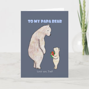 Tarjeta Oso regalo del día del padre te quiero Papá oso os