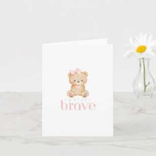 Tarjeta oso valiente infancia cáncer niños enfermos lindos