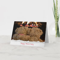 osos de peluche de aniversario por chimenea