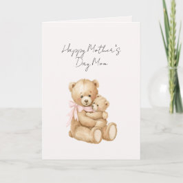Tarjeta Osos de peluche rosa para el día de la madre