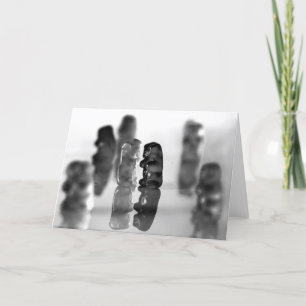 Tarjeta Osos Gummy blancos y negros
