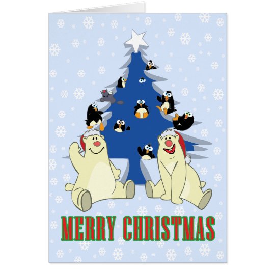 Tarjeta Osos polares del navidad