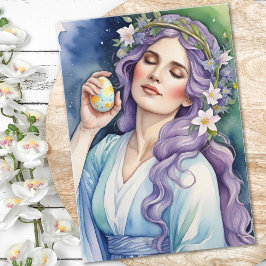 Tarjeta Ostara Goddess Spring Equinox Sabbat Wicca Holiday