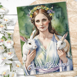 Tarjeta Ostara Goddess Spring Equinox Sabbat Wicca Holiday