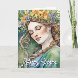 Tarjeta Ostara Goddess Spring Equinox Sabbat Wicca Holiday