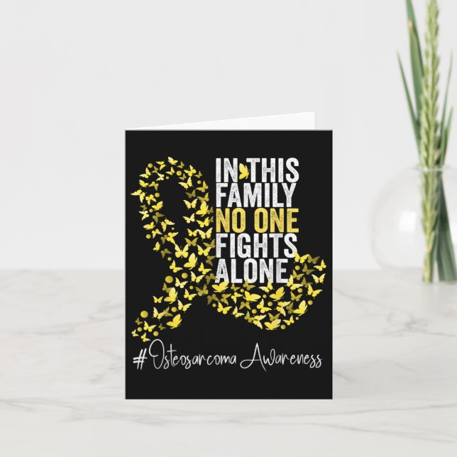 Tarjeta Osteosarcoma Mes de Conciencia Cinta amarilla (Anverso)