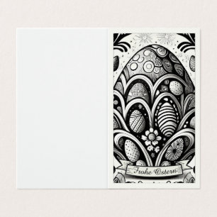 Tarjeta Ostermotiv monocromo Personalizado mit Ostereier 1