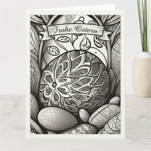 Tarjeta Ostermotiv monocromo Personalizado mit Ostereier 9