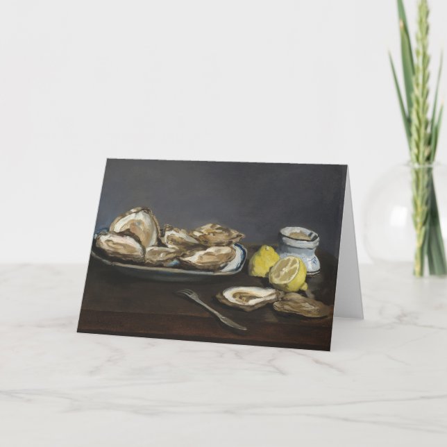 Tarjeta Ostras | Édouard Manet (Anverso)
