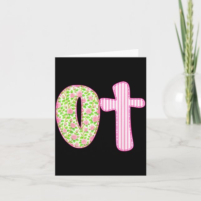 Tarjeta Ot Preppy Occupational Therapy, Boho Cota Girly Co (Anverso)