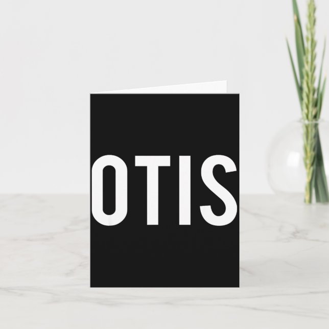 Tarjeta Otis - Cool New Funny Name Fan Gift Tee  (Anverso)
