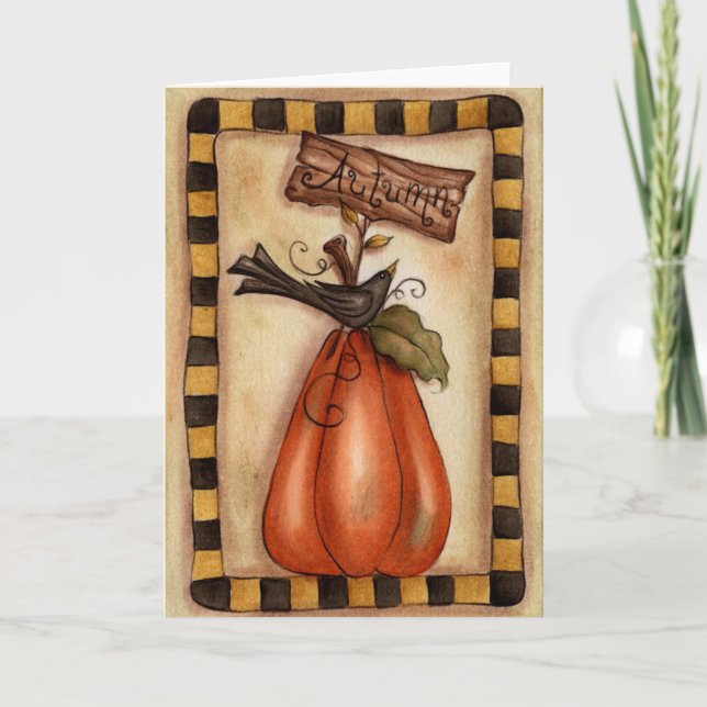 Tarjeta Otoño (Anverso)