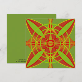 Tarjeta Otoño Colores Caídos Resumen Diseño Geométrico