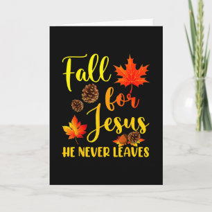 Tarjeta Otoño Cristiano Acción de Gracias Otoño Por Jesús