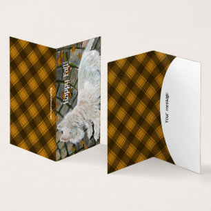 Tarjeta Otoño deja a Westie en patio