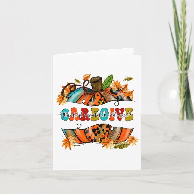 Tarjeta Otoño del Día de Acción de Gracias (Anverso)