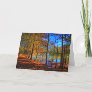 Tarjeta Otoño en el lago