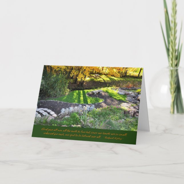 Tarjeta Otoño en la arboleda (Anverso)