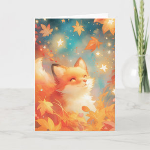 Tarjeta Otoño encantado de Fox