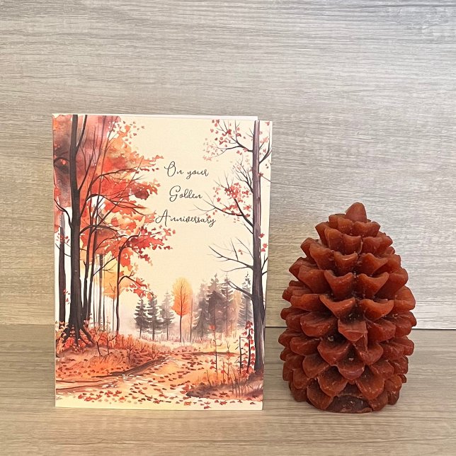 Tarjeta Otoño Foliage 50° Aniversario de Oro (Subido por el creador)