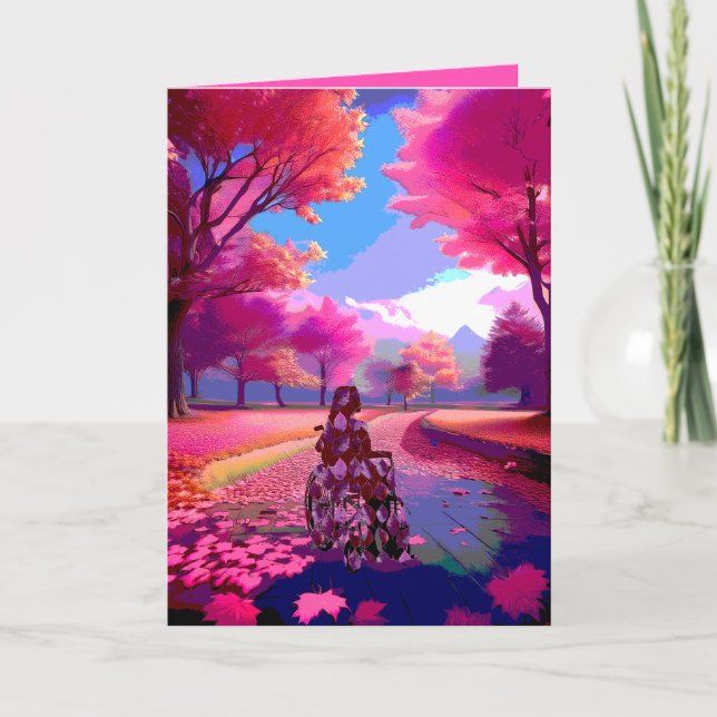Tarjeta Otoño Rosa  (Anverso)