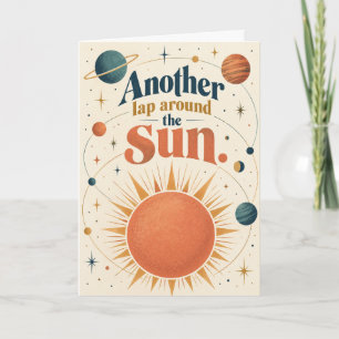 Tarjeta Otra Vuelta Alrededor del Sol Cumpleaños Retro