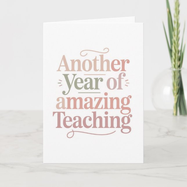 Tarjeta Otro año de enseñanza increíble (Anverso)