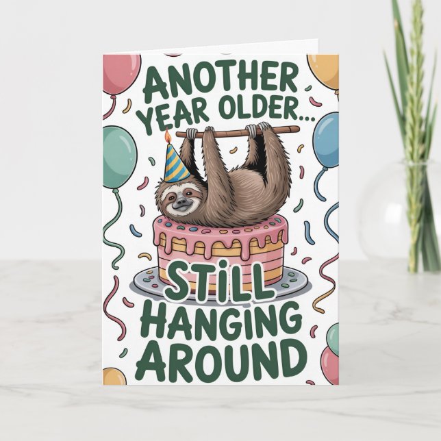 Tarjeta Otro Año Mayor... Todavía Colgando (Anverso)
