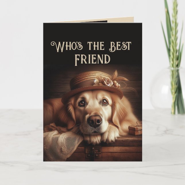 Tarjeta Otro año para ser un fabuloso amigo del perro dive (Anverso)