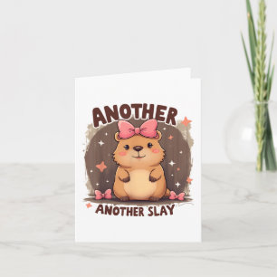 Tarjeta Otro día otro aguafiestas aguijón Capybara Rosa