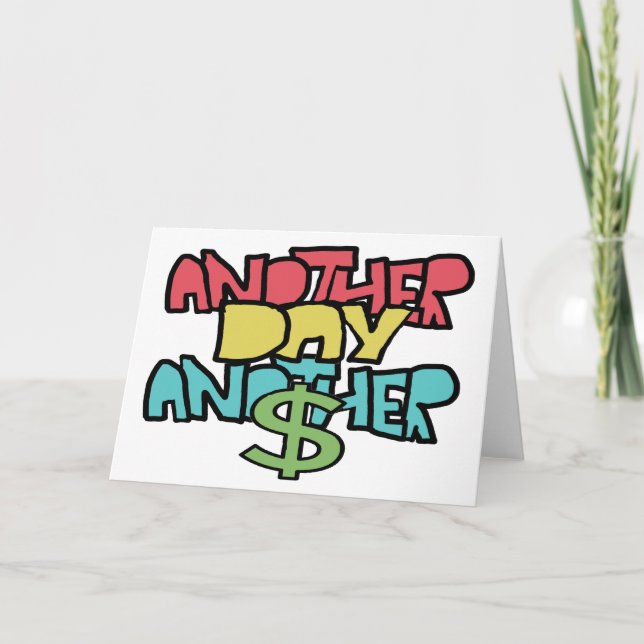 Tarjeta Otro día otro dólar (Anverso)