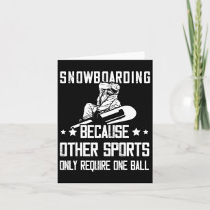 Tarjeta Otros deportes Una pelota Snowboard Winter Sport S