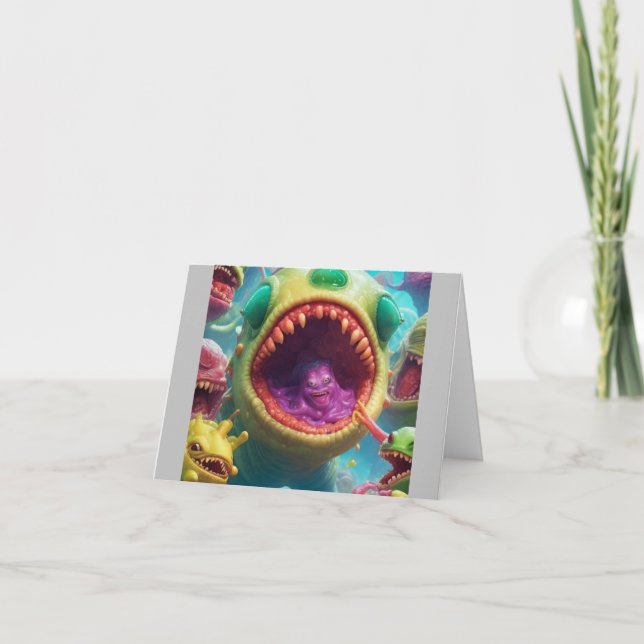 Tarjeta Otros deseos mundanos: Bizarre Alien Cumpleaños (Anverso)