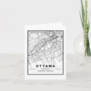 Tarjeta Ottawa Ontario Canada Travel City Map Card
