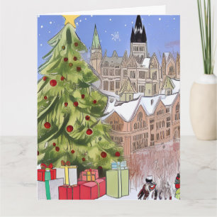 Tarjeta Ottawa Ontario en Navidad 