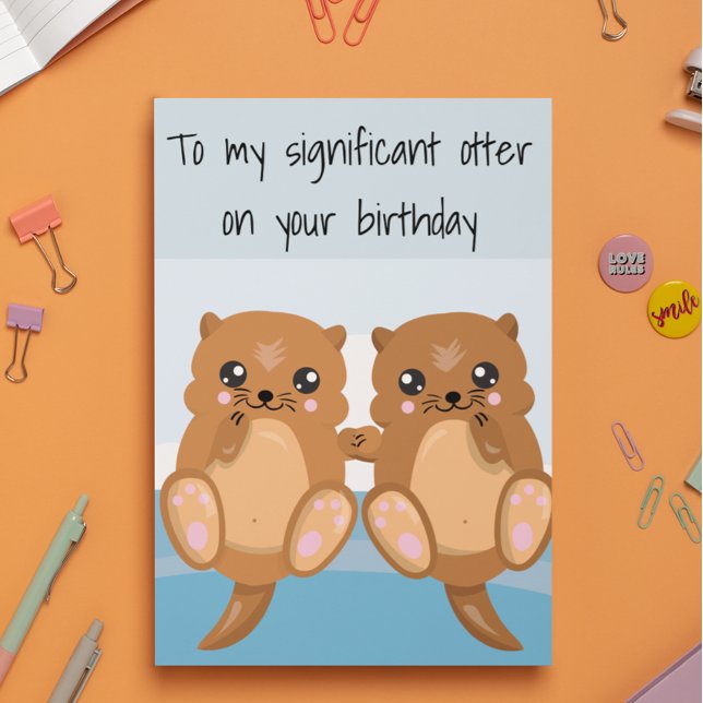 Tarjeta Otter de cumpleaños significativo de otro esposo d (Subido por el creador)