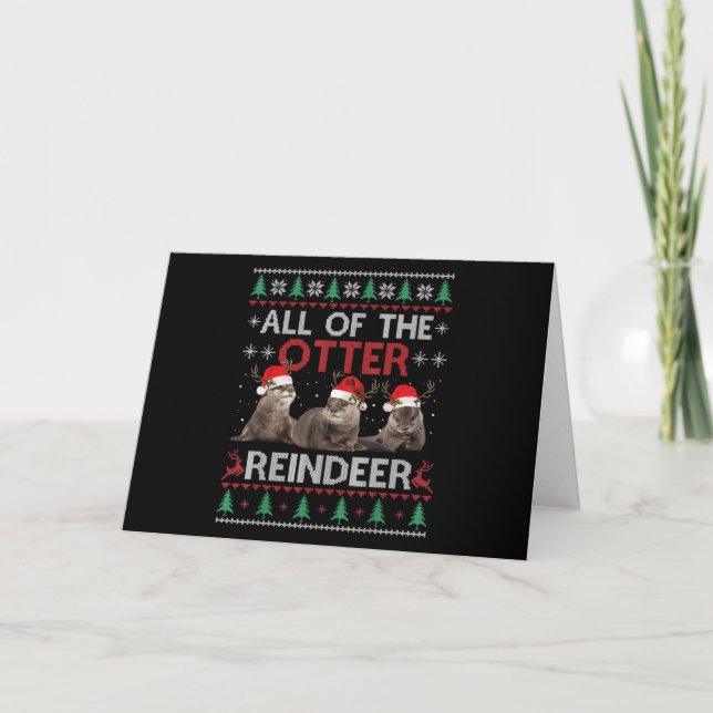 Tarjeta Otter Gift | Todos los Navidades de renos de la or (Anverso)