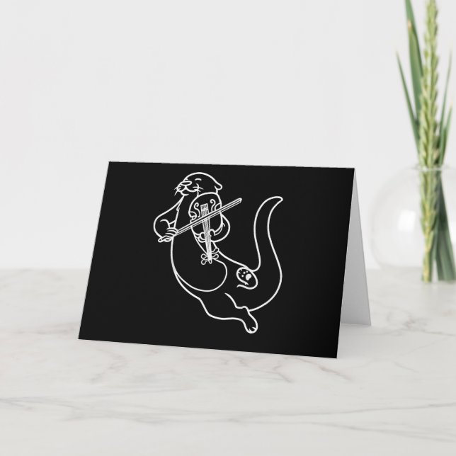 Tarjeta Otter Gift Violinista Jugando Música Viola (Anverso)