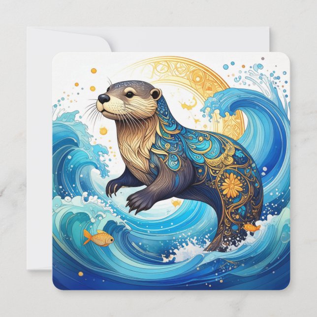 Tarjeta Otter King of Eilean Donan: Dratsie escocesa (Anverso)