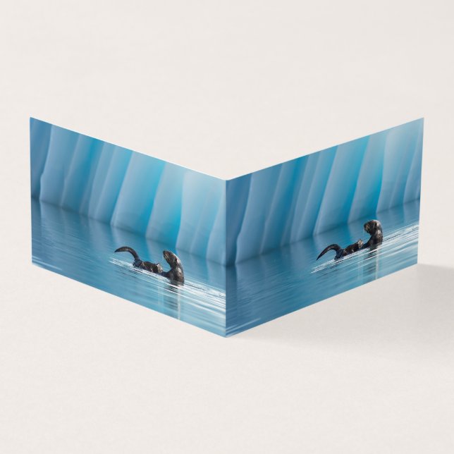 Tarjeta Otter marino lúdico (Exterior)
