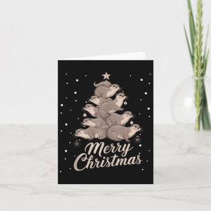 Tarjeta Otter Xmas Tree Otter Christmas Tree