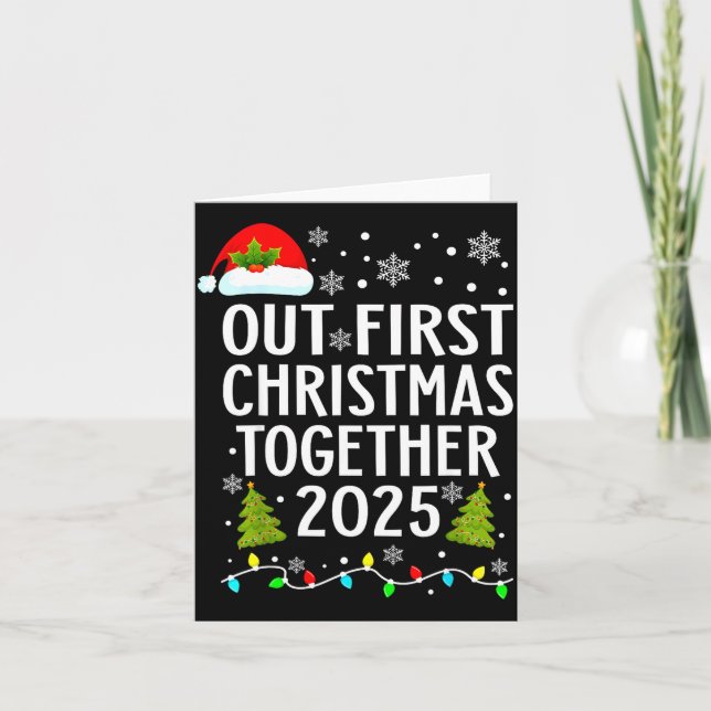 Tarjeta Our First Christmas Together 2025 Matching Christm (Anverso)