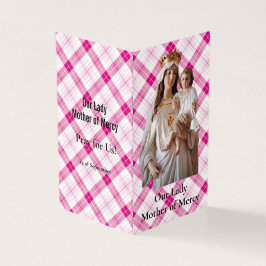 Tarjeta Our Lady Mother of Mercy Prayer Card