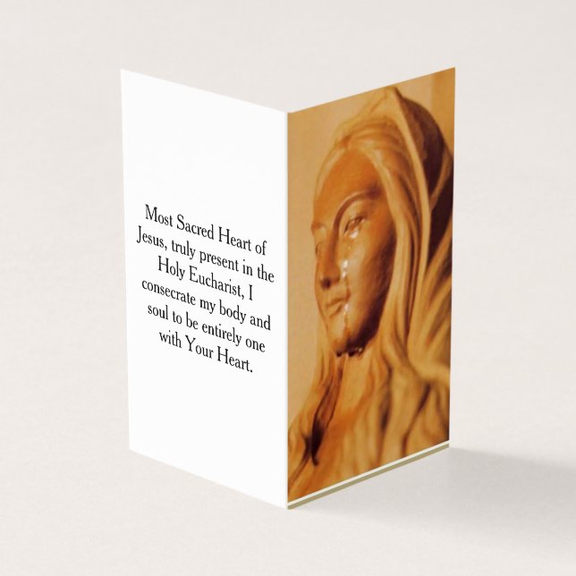 Tarjeta Our Lady of Akita Prayer Card (Exterior)