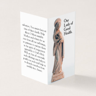 Tarjeta Our Lady of Good Health Prayer Card
