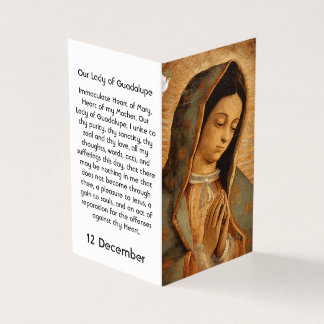 Tarjeta Our Lady of Guadalupe Prayer Card