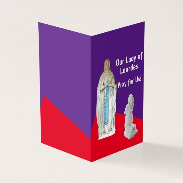 Tarjeta Our Lady of Lourdes Prayer Card (Exterior)